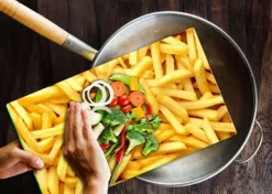 SKÆREBRÆT I GLAS 52x30 POMMES FRITES Discount