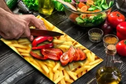 SKÆREBRÆT I GLAS 52x30 POMMES FRITES Discount