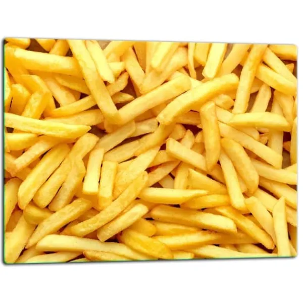 Bordskånere>SKÆREBRÆT I GLAS 52x40 POMMES FRITES