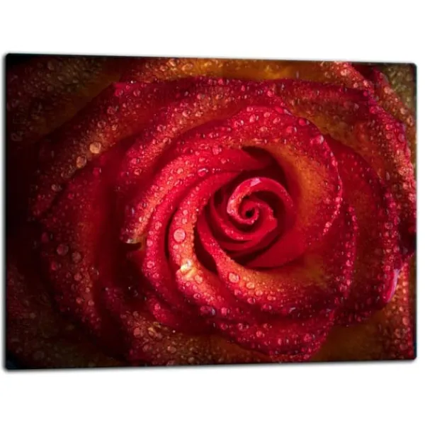 Skeer & Skovle>SKÆREBRÆT I GLAS 52x40 ROSA