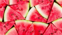 Bordskånere>SKÆREBRÆT I GLAS 52x30 VANDMELON