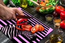 SKÆREBRÆT I GLAS 52x40 ZEBRA Hot