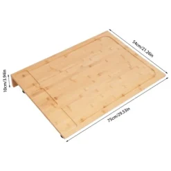 Skærebrætter>Skærebræt, Kogeplade Dække, Bambusmateriale, 75x54cm Størrelse,Træfarve