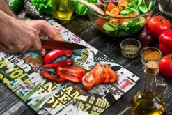 SKÆREBRÆT MED GLAS 52x40 TAPET Discount