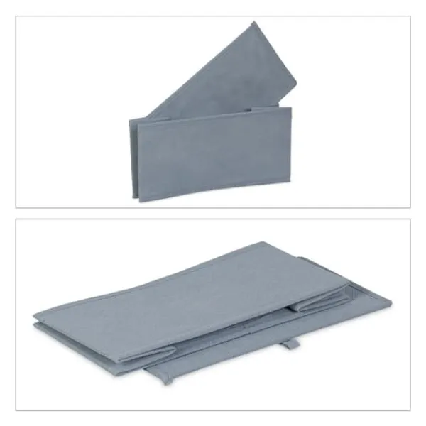 Opbevaringsæsker Til Hjemmet>Skuffeorganisator sæt, 28.5x28.5x13 cm, Grå