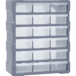 Skuffereol med 18 skuffer 38x16x47 cm - Skuffereol - Skuffereoler - Home & Living Best