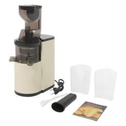 Slow Juicer YZJ02 - Koldpresset Saftpresser - 800W 220V EU-stik - 48 omdr./min - 500 ml - Frugtkødsseparation - Beige Discount