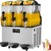 Slush Ice Maskine 3 x 12L / 3,2 Gal - Triple Skål, 72 Kopper - 220V 1300W i rustfrit stål til Margarita, Smoothies og Frosne Drinks. Sale