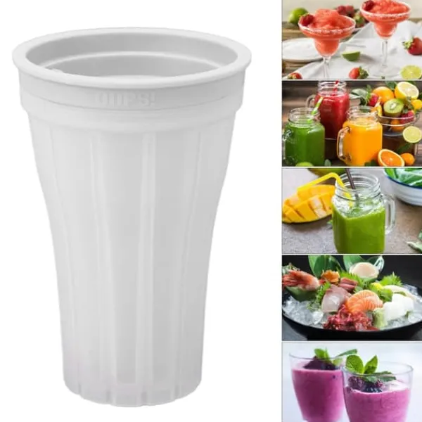 Slushie Maker Cup Snabbfryst 150ml Dryckstillverkning med stor kapacitet med lock för Summer White Discount