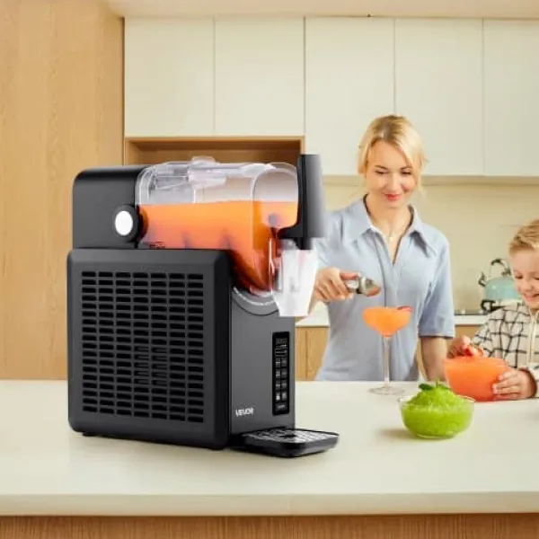 Slush-Ice Maskiner>Slushie-maskine, 42,9x17,7x42,4 cm, frossen drik maskine, selv-rensende
