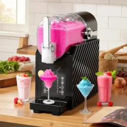Slush-Ice Maskiner>Slush-maskine, hurtig køling, omrøringsfunktion, 2,4 L, lysfunktion, sort