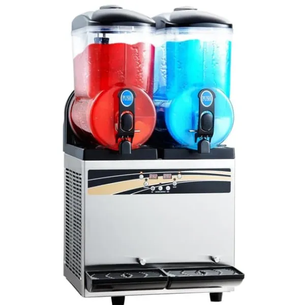 Slushmaskine Kommerciel, 15Lx2 Tank, Margarita Smoothie Frosne Drikkemaskine
