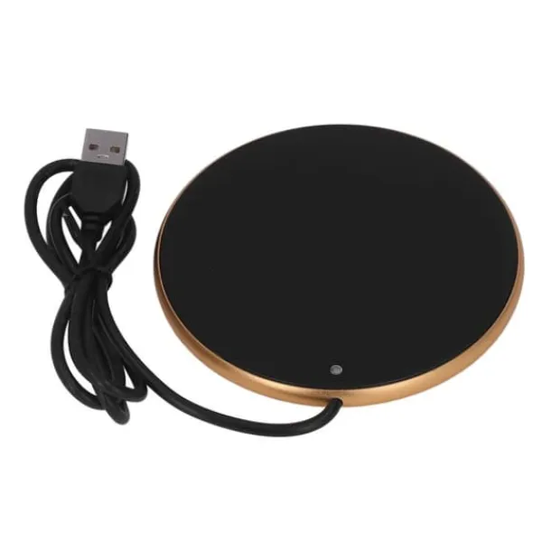 Kopvarmer>Smart USB-kaffekrusvarmer - 55°C konstant temperatur, pladsbesparende guldvarmer til hjemmet, kontoret og rejser
