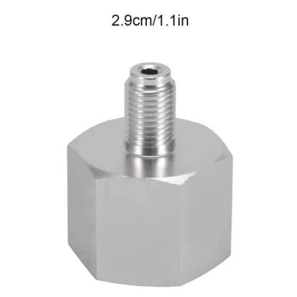 Sodavandsmaskiner>Sodavand CO2 Adapter Mini Regulator Hjemmebrygget Øl Corny Keg 3/8‑24UNF til 6ACME‑6G