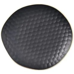Sort keramik desserttallerken TEA TIME 16,5x15 cm Discount