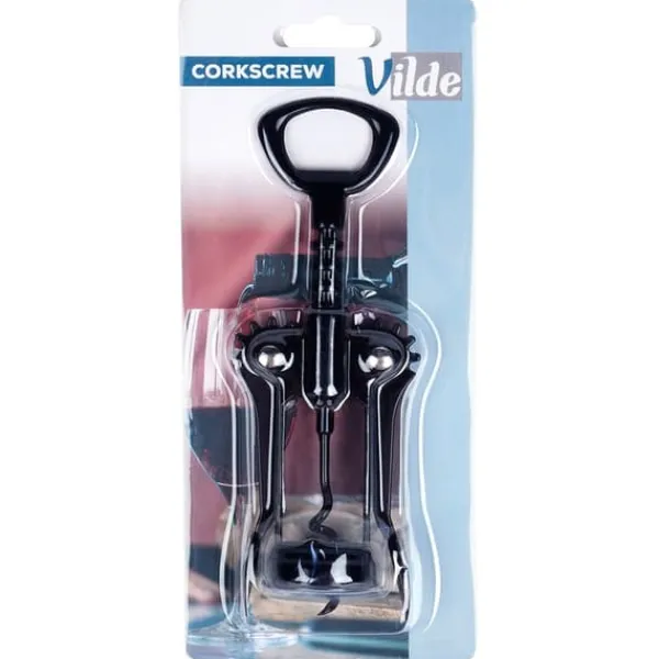 Sort metal vinproptrækker 16 cm Online