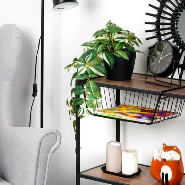 Sort metalkurv til underhylde 40,5x26,5x14,5 cm Outlet
