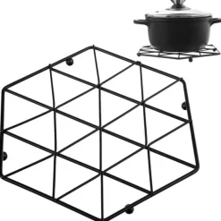 Bordskånere>Sort metalpotteholder RADKA 22,5 cm
