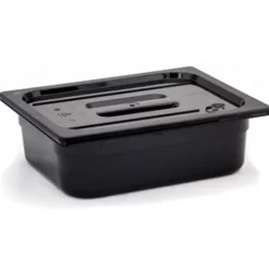 Skålelåg>Sort polycarbonat GN låg GN 1/4 - Hendi 862940