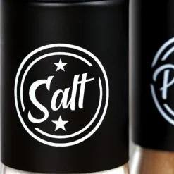 Sorte salt- og peberbøsser i glas, 2 stk. New
