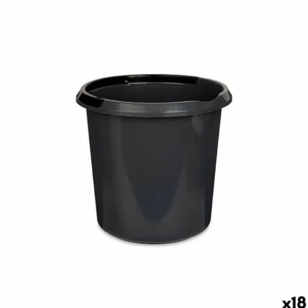 Spand med hanke Grå Antracit 10 L 30 x 28,5 x 30 cm (18 enheder) Best