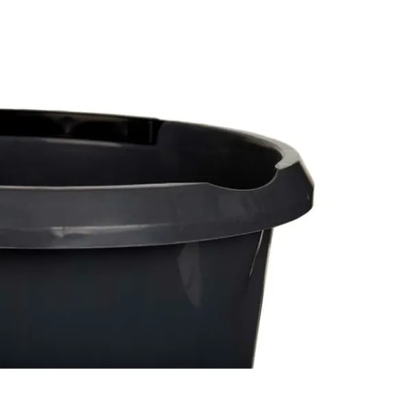 Spand med hanke Grå Antracit 10 L 30 x 28,5 x 30 cm (18 enheder) Best