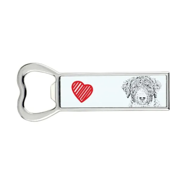 Cocktailshakers & Drinkudstyr>Spansk vandhund - flaskeåbner med en hund, personlig køleskabsåbner, unik gave til en mand fra Art-Dog