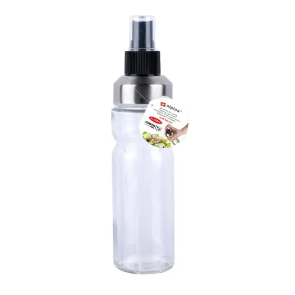 Sprayflaske til madolie i glas og rustfrit stål - 150 ml Hot