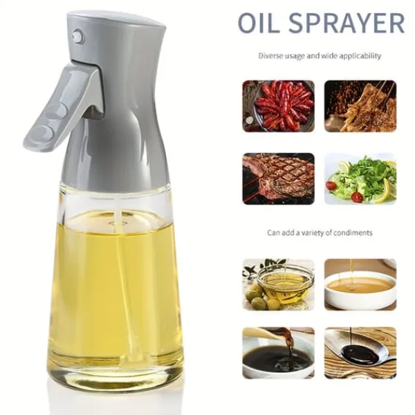 Olie- & Eddikebeholdere>Sprayflaske til Olie i Glas 200ml Hvid