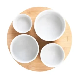 Sæt | YIFAN | hvid, 5-delt serveringsskål | 33 cm | 874524 New