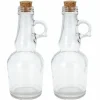 Sæt med 2 GLAS FLASKER til olie og eddike med kork 2x250 ml Best