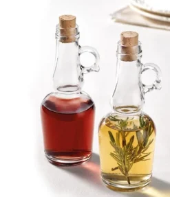 Sæt med 2 GLAS FLASKER til olie og eddike med kork 2x250 ml Best