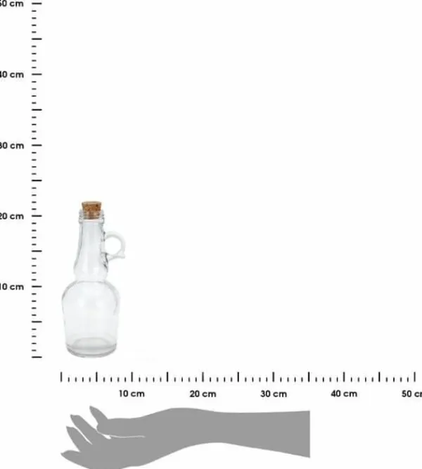 Sæt med 2 GLAS FLASKER til olie og eddike med kork 2x250 ml Best