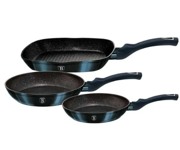 SÆT MED 3 GRANITPANDER 20/24/28CM BERLINGER HAUS BH-6140 AQUAMARINE Discount