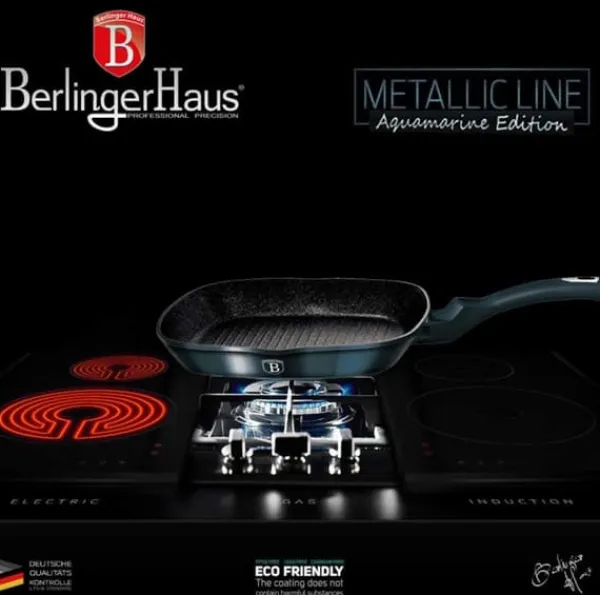 SÆT MED 3 GRANITPANDER 20/24/28CM BERLINGER HAUS BH-6140 AQUAMARINE Discount
