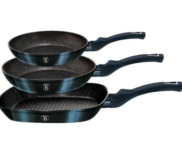 SÆT MED 3 GRANITPANDER 20/24/28CM BERLINGER HAUS BH-6140 AQUAMARINE Discount