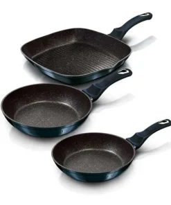 SÆT MED 3 GRANITPANDER 20/24/28CM BERLINGER HAUS BH-6140 AQUAMARINE Discount