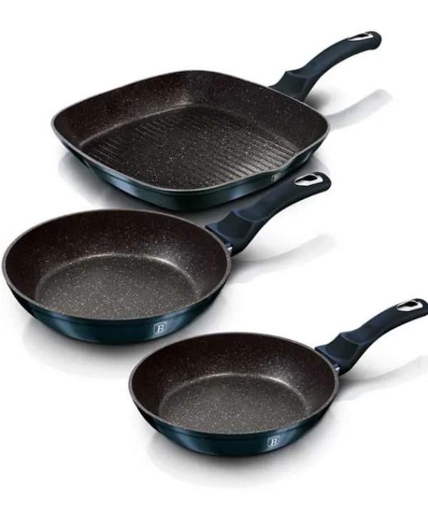 SÆT MED 3 GRANITPANDER 20/24/28CM BERLINGER HAUS BH-6140 AQUAMARINE Discount