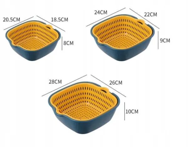 Dørslag & Sier>Sæt med dørslag, sier og skåle 6 elementer 3x si 3x skål 20-28cm