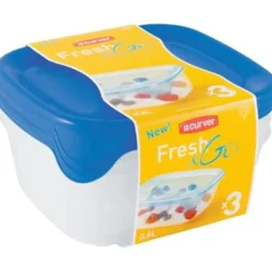 Sæt med FRESH&GO beholdere 3x0,8l Clearance