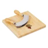 Sæt med kokkekniv og skærebræt, 1,5x20x20 cm, Natur, Sølv Discount