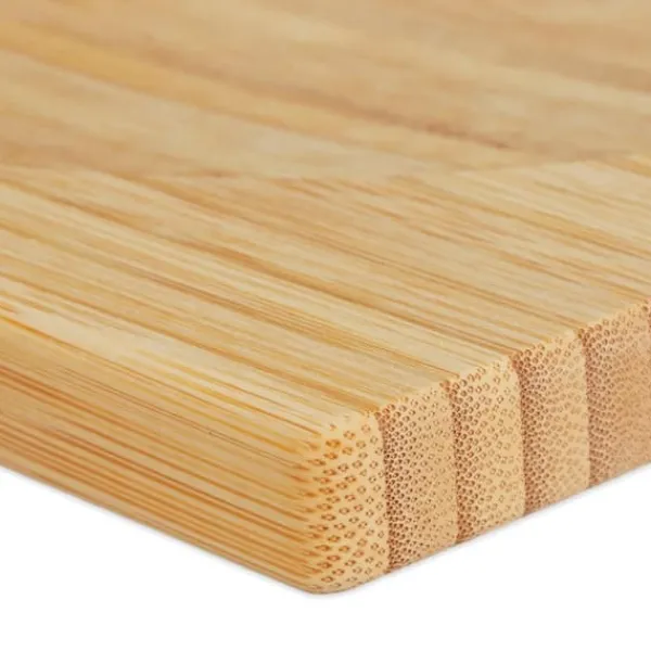 Sæt med kokkekniv og skærebræt, 1,5x20x20 cm, Natur, Sølv Discount