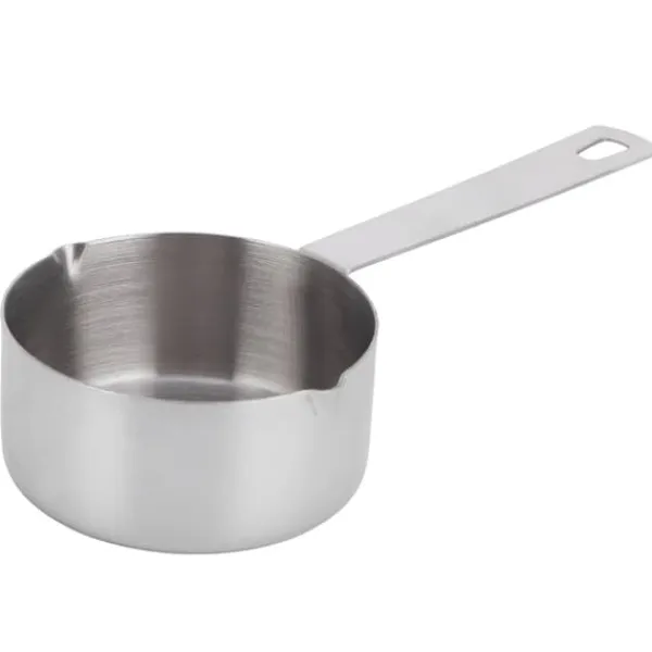 Sæt med måleskeer i rustfrit stål til bagning - 1/4 kop (60 ml) med skala - Køkkenudstyr Hot
