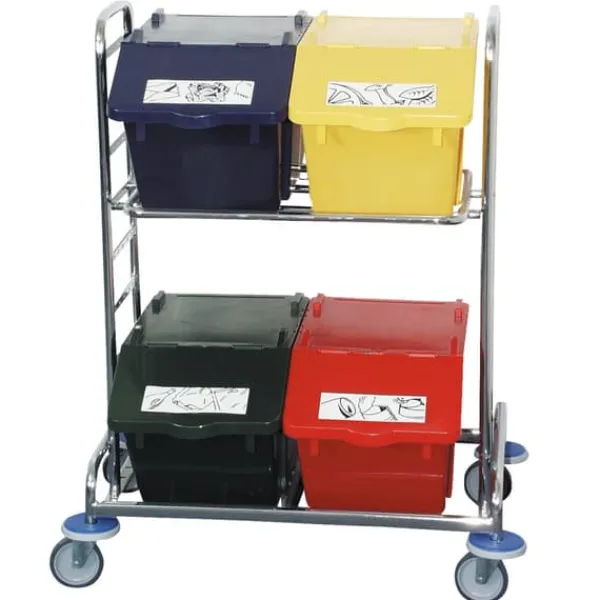 Affaldssorteringsspande>Stabelbar affaldssorteringsbeholder - gul, 45L