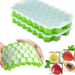 Stabelbar isform med låg - isterning form Hexagon Baking form Online