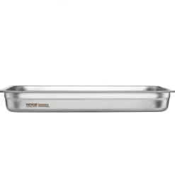 Madopvarmere>Steam Table Pan, 6-pak fuld størrelse anti-jam, 53x32,8x6,7 cm, rustfrit stål, opbevaring