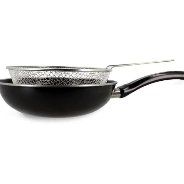 Gryder, Stegepander Og Kasseroller>Stegepande - MENASTYL - 3645749 - Emaljeret stål - Sort - 26 cm - Velegnet til alle kogeplader inklusive induktion