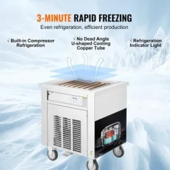 Stegepande til frit iskruller - Rulled Ice Cream Maker 19,7 x 19,7 tommer. Perfekt til lækre dessertoplevelser! Sale