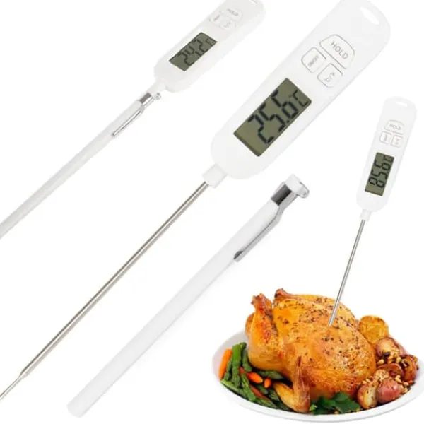 Stegetermometer | Madlavningstermometer med LCD-display Sale