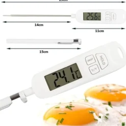 Stegetermometer | Madlavningstermometer med LCD-display Sale